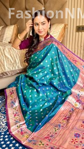 Soft Silk Peacock Paithani Saree