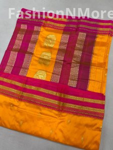 Pure Silk Narayanpeth Saree with Shoulder Butti
