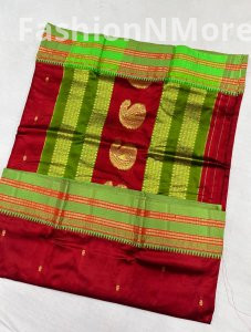 Pure Silk Narayanpeth Saree with Shoulder Butti