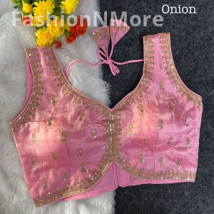 Exclusive Jimmy Choo Jari & Sequin Apple Cut Embroidered Blouse