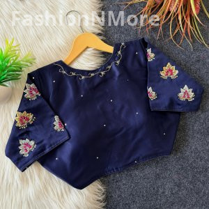 Festival Collection Designer Handwork Butter Silk Blouse