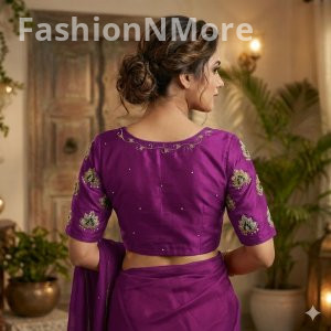 Festival Collection Designer Handwork Butter Silk Blouse