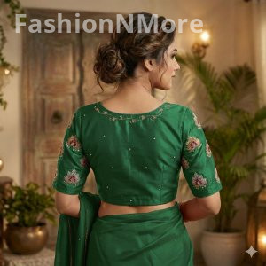 Festival Collection Designer Handwork Butter Silk Blouse