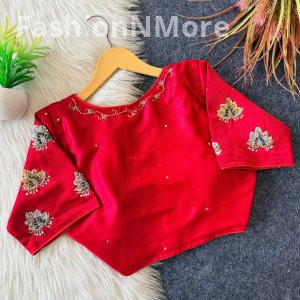 Festival Collection Designer Handwork Butter Silk Blouse