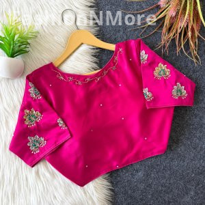 Festival Collection Designer Handwork Butter Silk Blouse