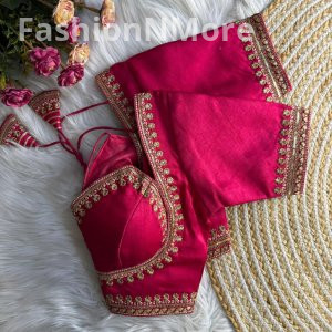 Masaba Style Heavy Bridal Italian Silk Designer Blouse