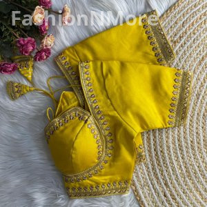 Masaba Style Heavy Bridal Italian Silk Designer Blouse