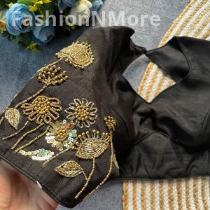 Premium Milan Silk Handcrafted Work Designer Blouse