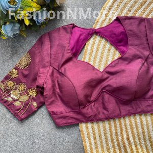 Premium Milan Silk Handcrafted Work Designer Blouse