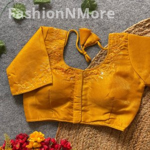 Phantom Silk Designer Sequin & Multi-Tone Embroidery Blouse