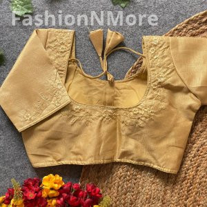 Phantom Silk Designer Sequin & Multi-Tone Embroidery Blouse