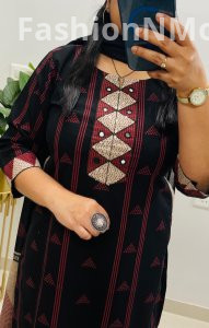 Elegant Premium Cotton Designer Suit with Contrast Set