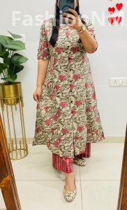 Famous Jaipuri Kalamkari Print Cotton Co-Ord Set