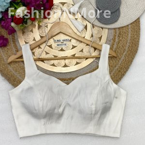 Partywear Sleeveless Blouse With Leaf Neckline