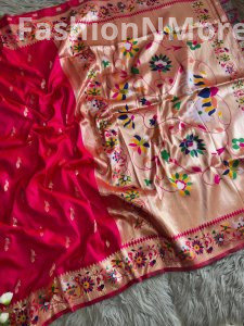 Rajhans Paithani Soft Silk Saree with Golden Pallu