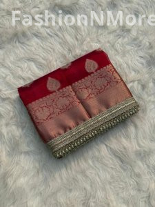 Banarasi Soft Tissue Buta Saree with Zari Weaving