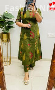 Designer Fine Cotton Co-ord Set – Princess Cut Kurti with Cullotes