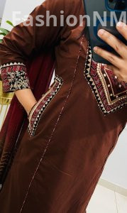 Unique Rich Concept Designer Suit in Dhabu Cotton with Ajrakh Dupatta