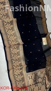 Pure Handloom Banarasi Kora Organza Silk Saree with Kadua Zari Weaving