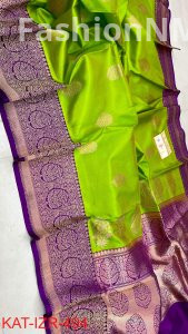 Pure Handloom Katan Silk Saree with Antique Zari