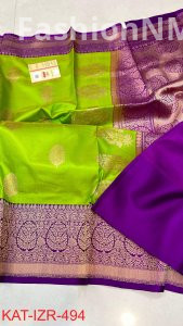 Pure Handloom Katan Silk Saree with Antique Zari