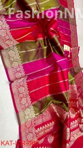Pure Handloom Katan Silk Saree with Antique Zari