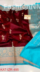 Pure Handloom Katan Silk Saree with Antique Zari