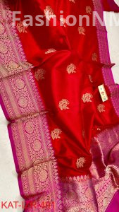 Pure Handloom Katan Silk Saree with Antique Zari