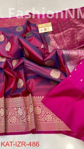Pure Handloom Katan Silk Saree with Antique Zari
