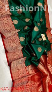 Pure Handloom Katan Silk Saree with Antique Zari