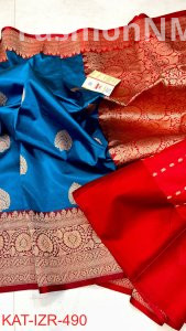 Pure Handloom Katan Silk Saree with Antique Zari