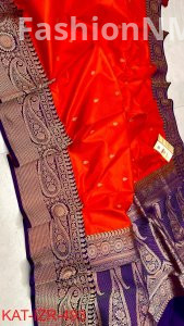 Pure Handloom Katan Silk Saree with Antique Zari