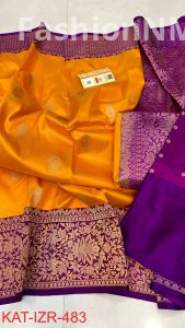 Pure Handloom Katan Silk Saree with Antique Zari