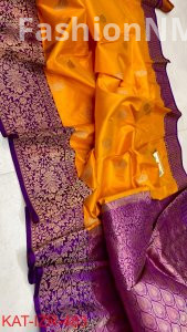 Pure Handloom Katan Silk Saree with Antique Zari