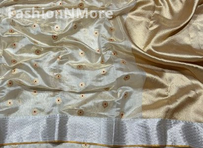 Handloom Chanderi Pattu Silk Saree with Blouse