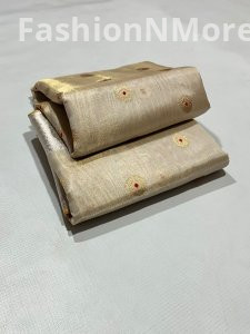 Handloom Chanderi Pattu Silk Saree with Blouse