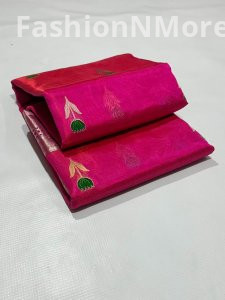 Handloom Chanderi Pattu Silk Saree with Blouse