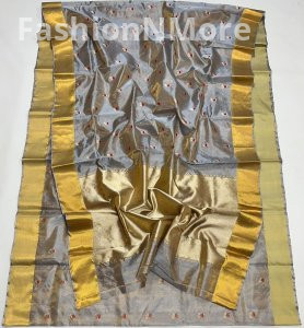 Handloom Chanderi Pattu Silk Saree with Blouse