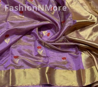 Handloom Chanderi Pattu Silk Saree with Blouse
