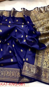 Pure Handloom Kanjivaram Banarasi Katan Silk Saree