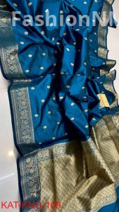 Pure Handloom Kanjivaram Banarasi Katan Silk Saree