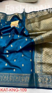 Pure Handloom Kanjivaram Banarasi Katan Silk Saree