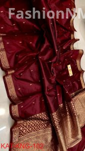 Pure Handloom Kanjivaram Banarasi Katan Silk Saree