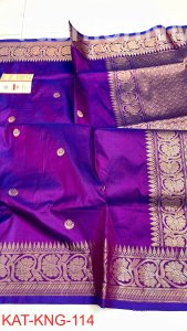 Pure Handloom Kanjivaram Banarasi Katan Silk Saree