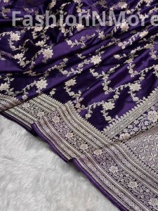Premium Mashru Silk Saree with Jaal Design