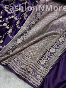 Premium Mashru Silk Saree with Jaal Design