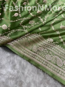 Premium Mashru Silk Saree with Jaal Design