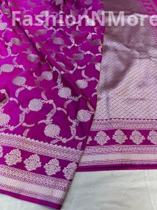 Premium Mashru Silk Saree with Jaal Design