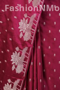 Premium Mashru Silk Butti Saree with Lotus Border