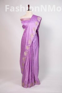 Premium Mashru Silk Butti Saree with Lotus Border